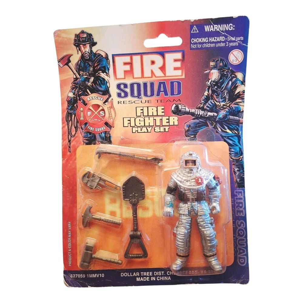 Fire Squad Rescue Team Firefighter Playset Action Figures W/ Accessories NIP